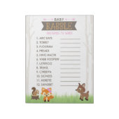 Bloc-note Word Scramble Girl Baby shower de bois Pack (Tourné)