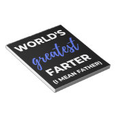 Bloc-note World's Greatest Farter I Mean Father (Incliné)