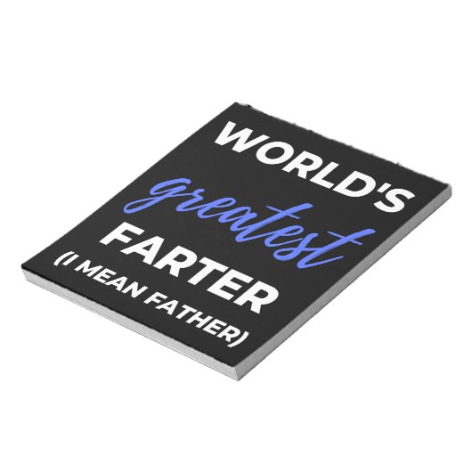 Bloc-note World's Greatest Farter I Mean Father (Tourné)