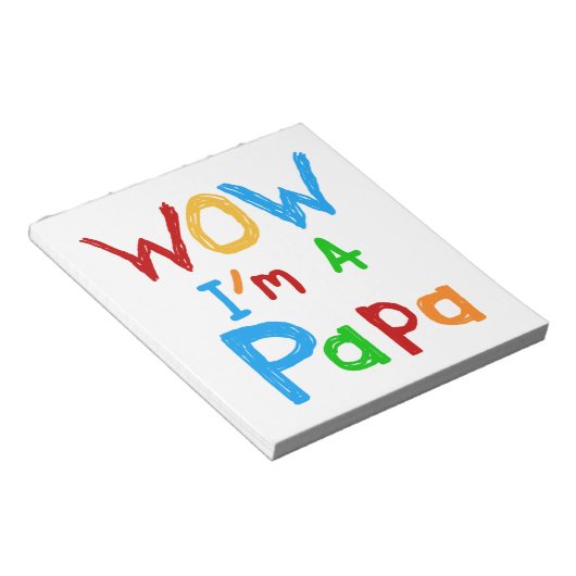 Bloc-note Wow, je suis un Papa Tshirts et GIfts (Incliné)