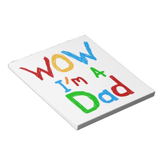 Bloc-note WOW Je suis un t-shirt papa et des GIfts (Incliné)