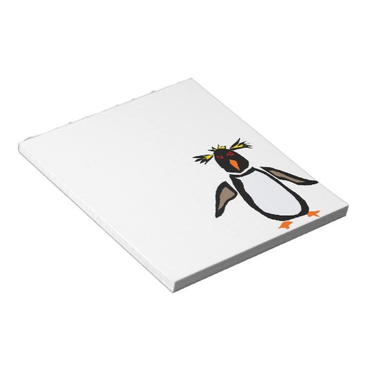 Bloc-note WW - Drôle Rockhopper Penguin Art Primitif (Incliné)