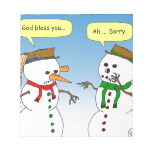 Bloc-note x58 snowman god bless you carrot cartoon