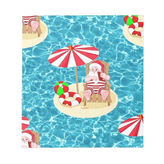 Bloc-note xmas beach santa claus (Devant)