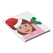 Bloc-note xmas information fille émoji (Incliné)