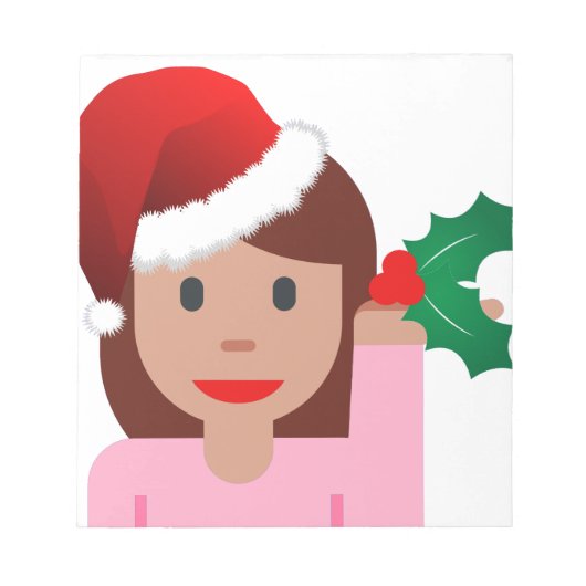 Bloc-note xmas information fille émoji (Devant)