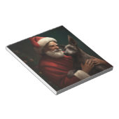 Bloc-note Xoloitzcuintli avec le Père Noël fête de Noël (Incliné)