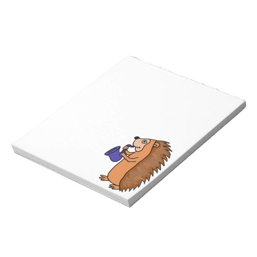 Bloc-note XX- Hérisson Lecture de dessin saxophone (Tourné)