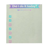 Bloc-note Y2K Cyber Aesthetic Daily Habit Tracker Checklist (Devant)