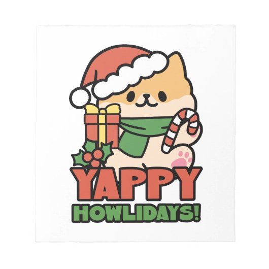 Bloc-note Yappy Howlidays - Jote Christmas Dog Cartoon (Devant)