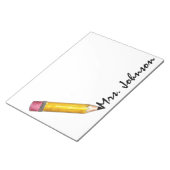 Bloc-note Yellow #2 Pencil Ecrire Anglais Enseignant École (Incliné)