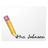 Bloc-note Yellow #2 Pencil Ecrire Anglais Enseignant École (Devant)