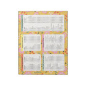 Bloc-note Yellow Grocery List Notepads, Grocery List Notepad (Tourné)