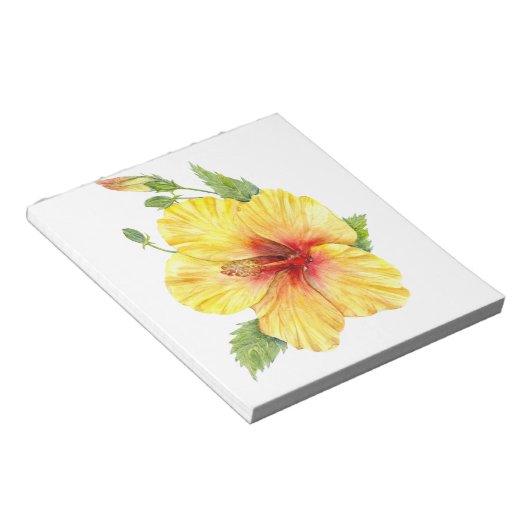 Bloc-note Yellow Hibiscus Botanical (Incliné)