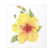 Bloc-note Yellow Hibiscus Botanical (Devant)