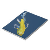 Bloc-note Yellow koi Japonais carp watercolour art fish (Tourné)
