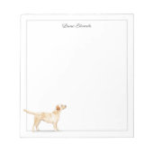 Bloc-note Yellow Labrador Retriever Gray Border Personalized (Devant)