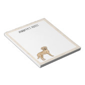 Bloc-note Yellow Labrador Retriever mignon Lab Chien Votre n (Incliné)