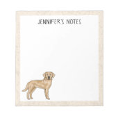 Bloc-note Yellow Labrador Retriever mignon Lab Chien Votre n (Devant)