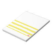 Bloc-note Yellow stripes and a pink crown Notepad (Tourné)