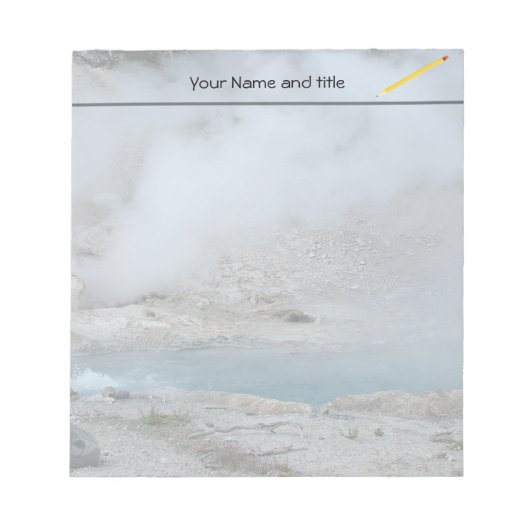 Bloc-note Yellowstone vapeur geyser (Devant)