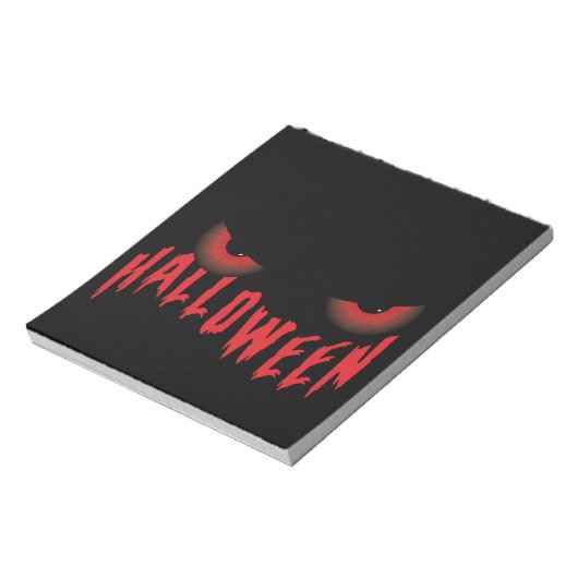 Bloc-note Yeux rouge d'Halloween (Tourné)