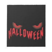 Bloc-note Yeux rouge d'Halloween (Devant)