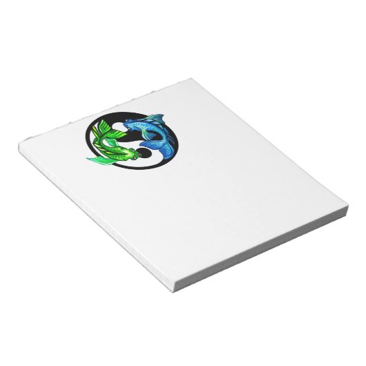 Bloc-note Yin-Yang Koi Design (Incliné)
