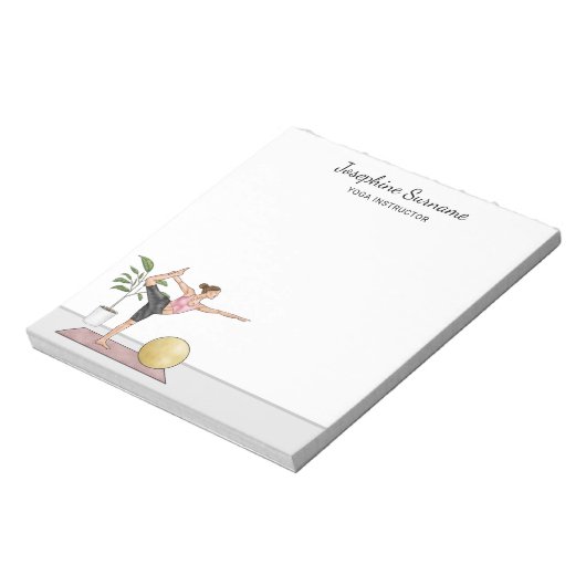 Bloc-note Yoga Instructor Dancer Pose Trainer Nom personnali (Tourné)
