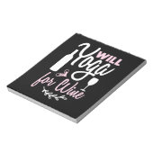 Bloc-note Yoga Lover | Will Yoga Pour Vin (Tourné)