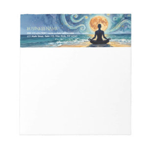 Bloc-note Yoga Méditation Ciel Nocturne Étoilé Lune Plage Oc