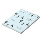 Bloc-note Yoga pose et texte motif sur bleu (Tourné)