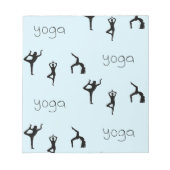 Bloc-note Yoga pose et texte motif sur bleu (Devant)
