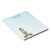 Bloc-note Yoga Woman In Lotus Pose And Yoga Instructeur Text (Incliné)