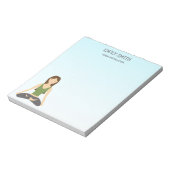 Bloc-note Yoga Woman In Lotus Pose And Yoga Instructeur Text (Tourné)