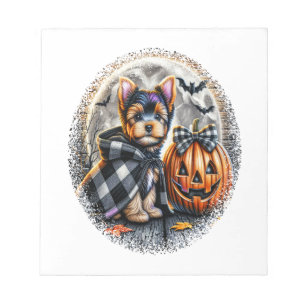 Bloc-note Yorkie Chien Halloween