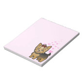 Bloc-note Yorkshire Terrier Love (cheveux courts avec arc) (Tourné)