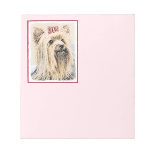 Bloc-note Yorkshire Terrier Peinture - Cute Original Chien A (Devant)