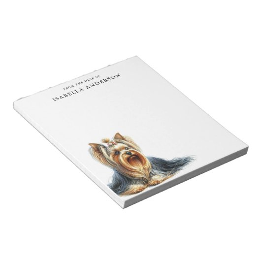 Bloc-note Yorkshire Terrier Personnalisé (Incliné)