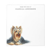 Bloc-note Yorkshire Terrier Personnalisé (Devant)