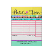 Bloc-note Your Baked With Love Invoice Notepad (Tourné)