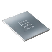 Bloc-note Your message here gray blue metallic background te (Incliné)