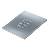 Bloc-note Your message here gray blue metallic background te (Tourné)