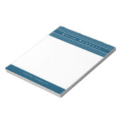 Bloc-note Your Name & Stripes | Ocean Blue (Tourné)