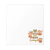 Bloc-note Yup ! C'est mon cirque, ce sont mes trois singes (Devant)