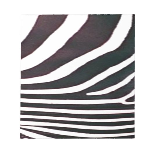 Bloc-note Zebra Black and White Stripes Imprimer (Devant)
