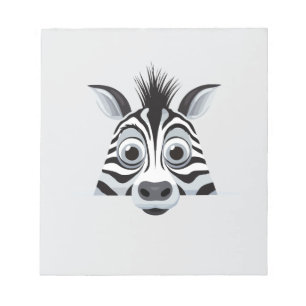 Bloc-note Zebra Peeking mignon adorable Drôle animal dessin