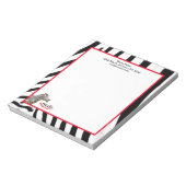 Bloc-note Zebra Smile Noir/Blanc/Rouge personnalisable (Tourné)