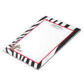 Bloc-note Zebra Smile Noir/Blanc/Rouge Personnalisable Grand (Incliné)