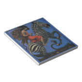 Bloc-note Zebra vintage avec cavalier Art Nouveau (Incliné)